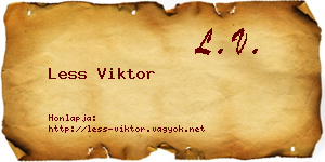 Less Viktor névjegykártya